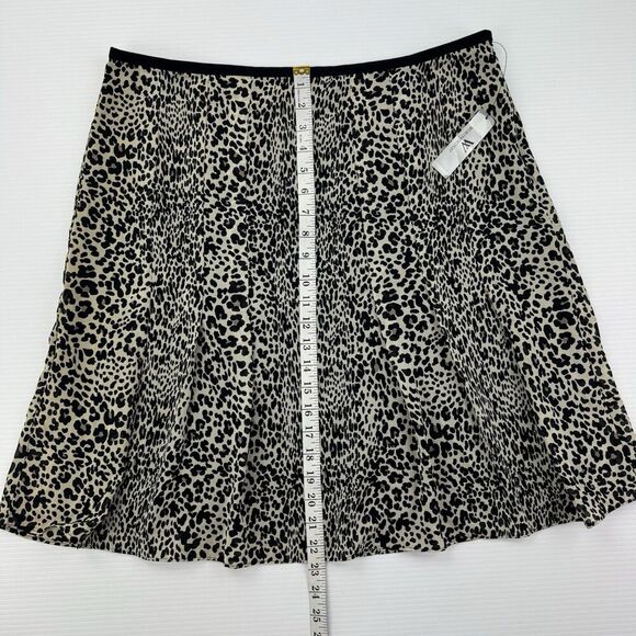 Worthington Leopard Print Skirt Size 16 NWT Lined Western Khaki Animal Print - Picture 8 of 10